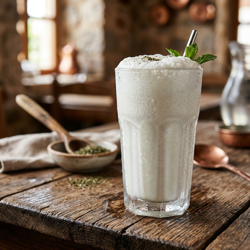 Köpüklü yayık ayran